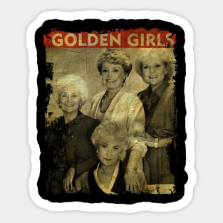 TEXTURE ART- Golden Girls - RETRO STYLE 2 Sticker